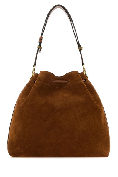 Caramel Suede Bon Bon Bucket Bag