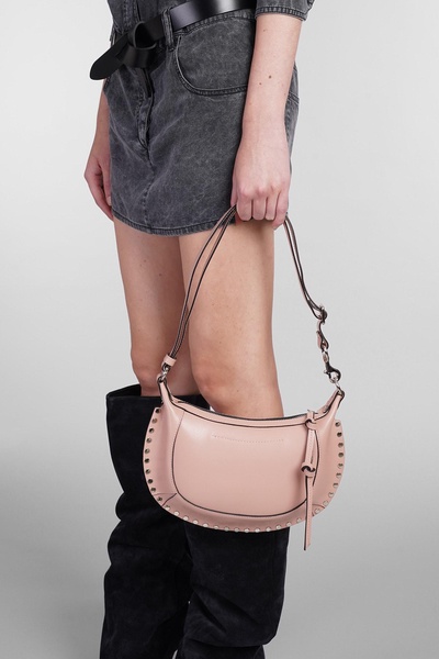 Oskan Moon Shoulder Bag In Rose-pink Leather