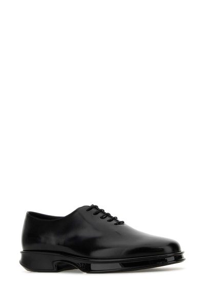 Black Leather Lace-up Shoes