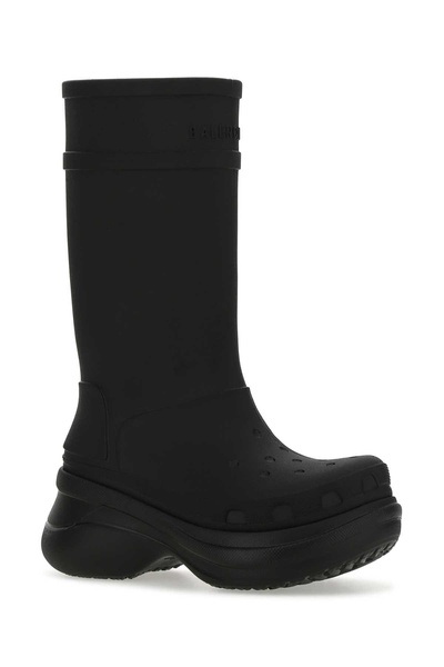 Black Rubber Crocs Boots