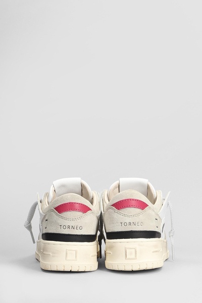 Torneo Sneakers In White Suede And Leather