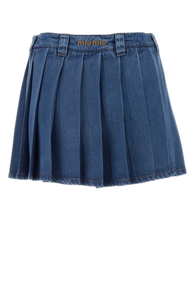 Miu Miu Low-Rise Pleated Skirt