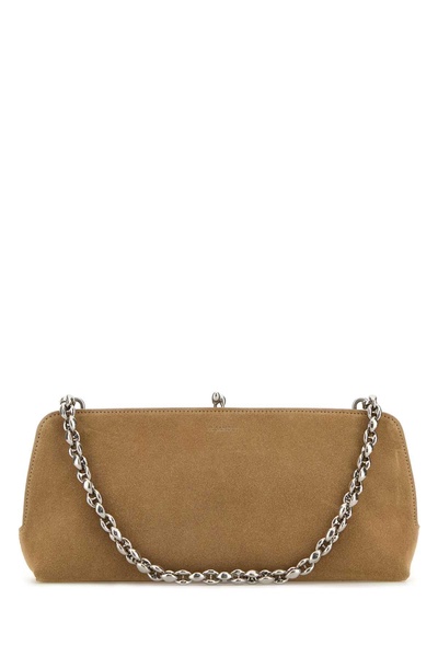 Jil Sander Woman Beige Suede Goji Shoulder Bag