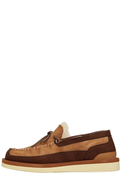 Shearling-lined Round Toe Loafers