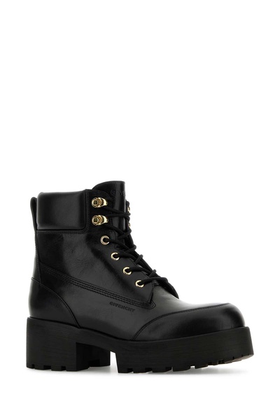 Givenchy Woman Black Leather Trekker Ankle Boots