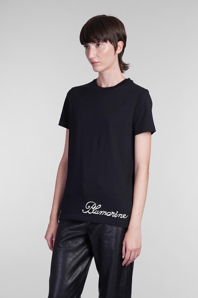 T-shirt In Black Cotton