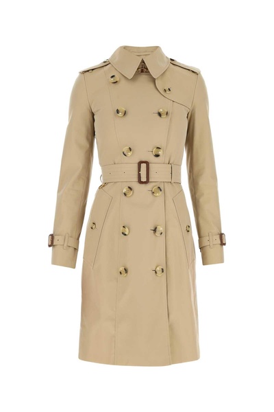 Burberry Woman Cappuccino Cotton Trench Coat