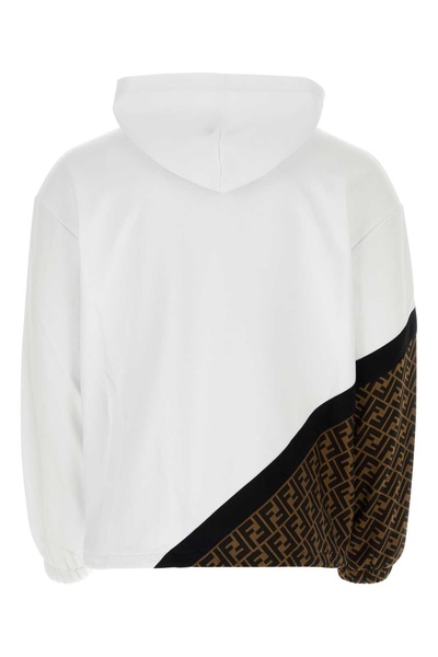 Fendi Man White Jersey Sweatshirt