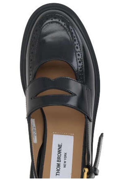 Cut Out Detailed Slingback Penny Loafers