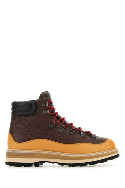 Moncler Man Multicolor Leather Peka Trek Ankle Boots