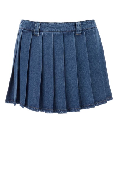 Miu Miu Low-Rise Pleated Skirt