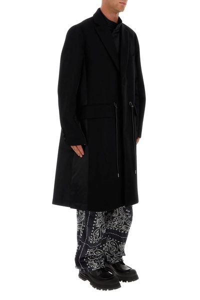 Sacai Long Sleeved Drawstring Waist Coat