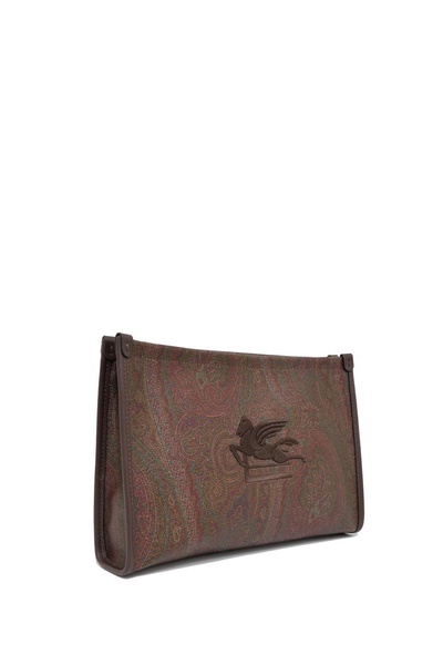 Etro Allover Paisley Print Clutch Bag