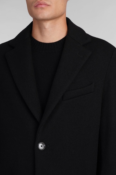 Baron Coat In Black Wool