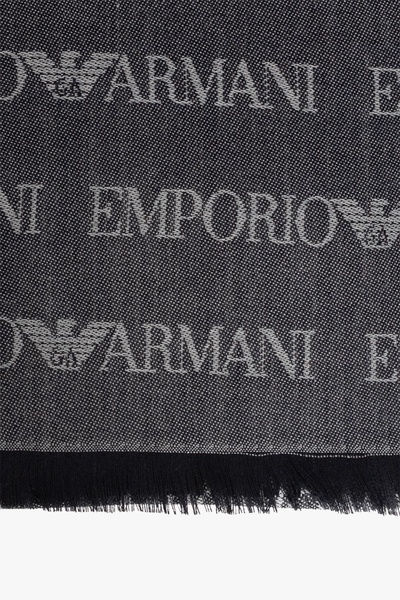 Scarf With Logo Giorgio Armani