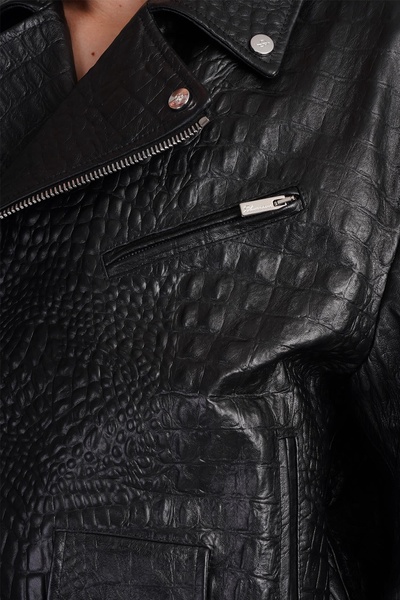 Biker Jacket In Black Leather