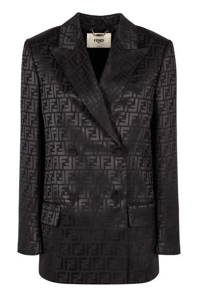 FENDI Luxurious Silk Double-Breasted Blazer