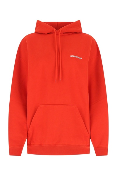 Balenciaga Logo Print Medium Fit Hoodie