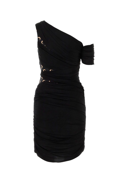 Black stretch viscose mini dress