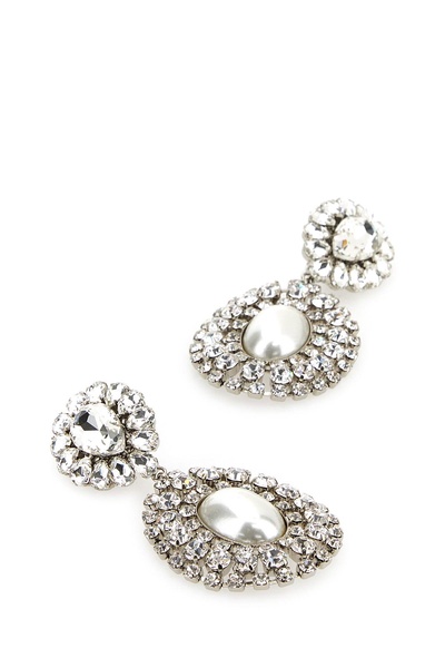 Alessandra Rich Embellished Droplet Earrings