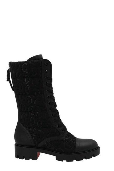 Christian Louboutin Women Black Pavleta Flat"Stock" Boots/Booties