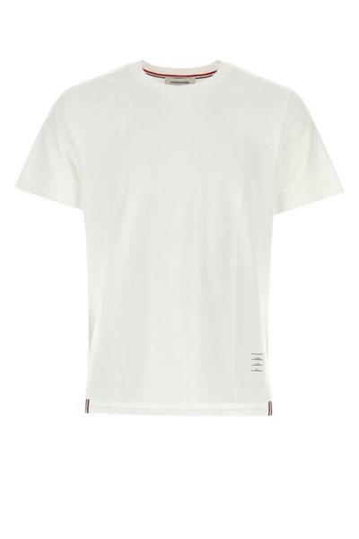 Thom Browne Man Relaxed Fit Ss Tee W/ Side Slit In Mediu