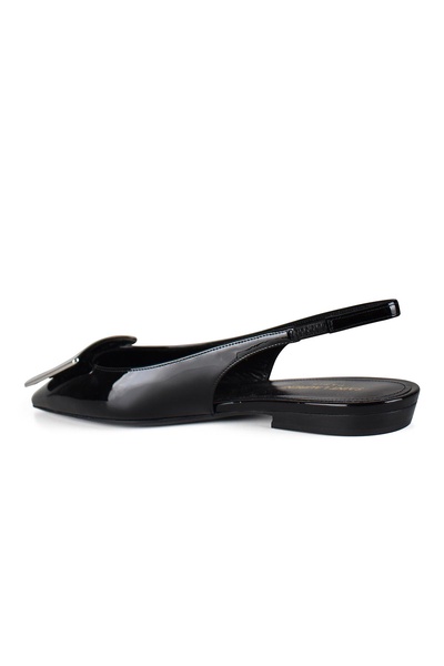 Saint Laurent Vivi Bow Patent Slingback Flat