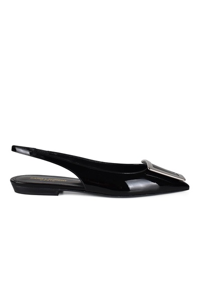 Saint Laurent Vivi Bow Patent Slingback Flat