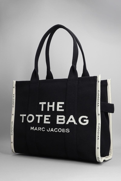 The Large Tote Tote In Black Cotton