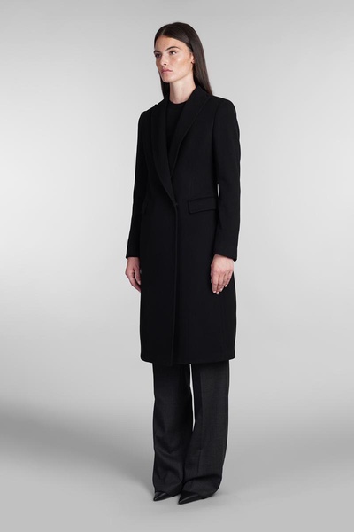 C Zeudi Coat In Black Wool