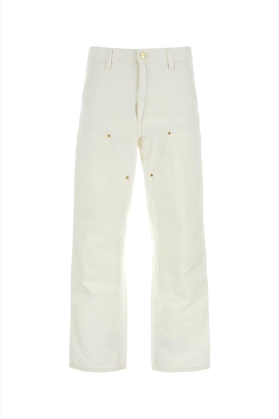 White Denim Double Knee Pant