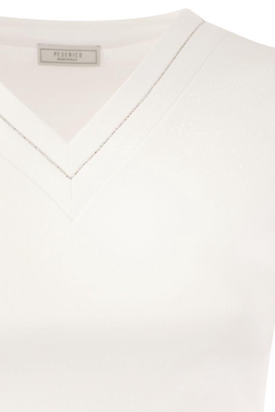 Peserico T-Shirt Bianco in White