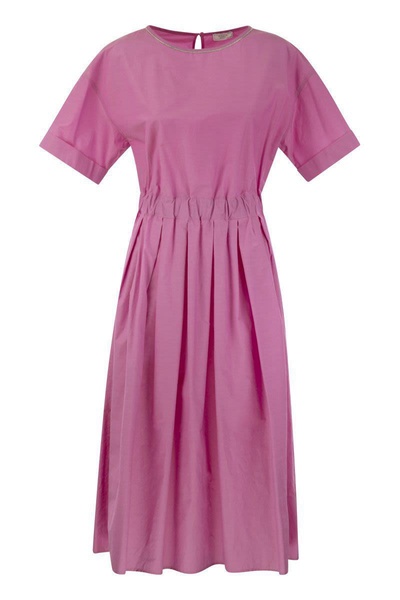 Peserico Cotton Blend Dress With Light Stitch