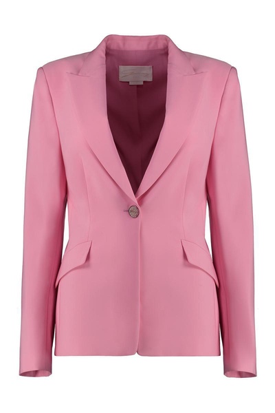 Genny Single-Breasted One Button Jacket in Pink