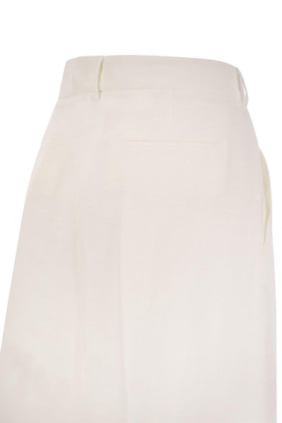 Antonelli Tulipano - Linen Wide Trousers in White