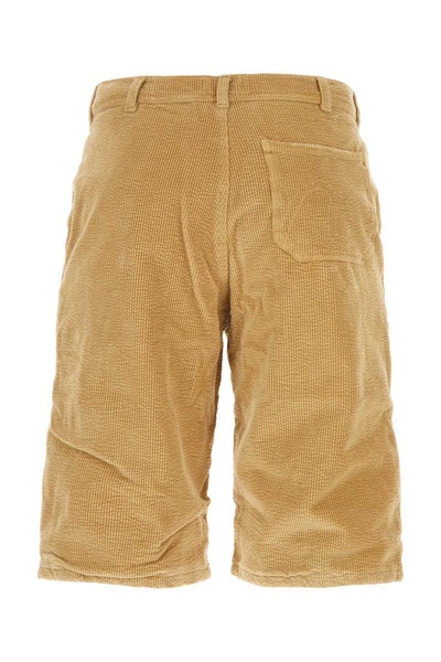 Beige Corduroy Bermuda Shorts