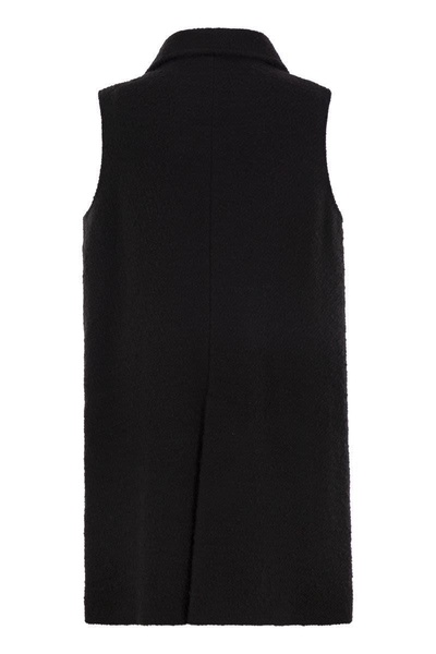 Fay Wool Vest in Black