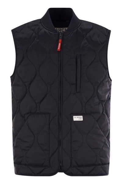 Fay Quilted Vest - Fay Archive in Blue