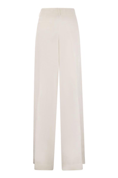 Antonelli Tulipano - Linen Wide Trousers in White