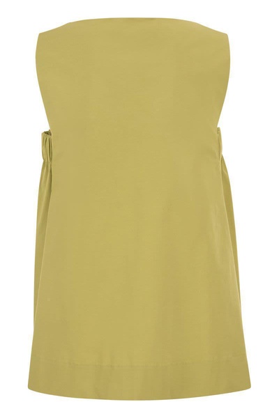 Antonelli Brambles - Wide Sleeveless Top in Green