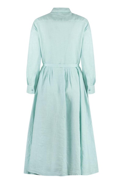 Aspesi Tied-Waist Long-Sleeved Shirt Dress