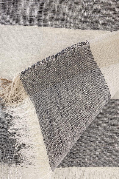 Peserico Linen, Viscose And Lurex Blend Bob Scarf in Beige