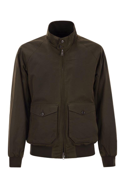 Baracuta G9 Waxed Pocket Military Green Bomber Jacket