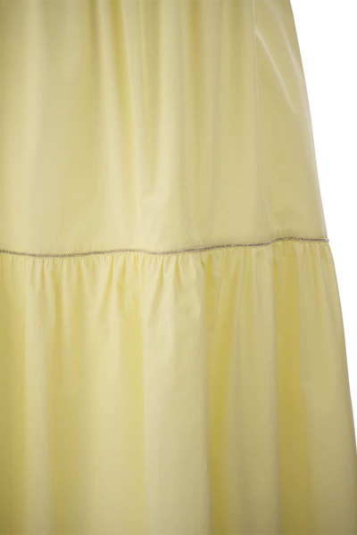 Peserico Midi Dress In Light Stretch Cotton Satin