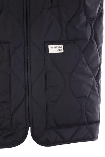 Fay Quilted Vest - Fay Archive in Blue