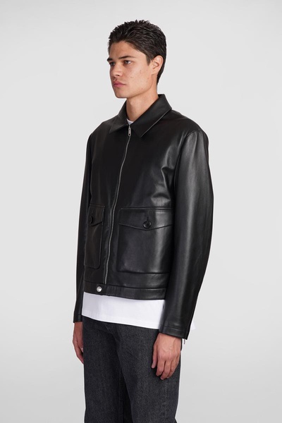 Leather Jacket In Black Leather