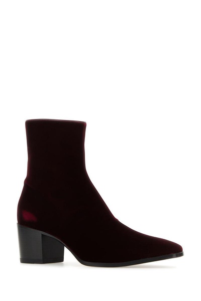 Grape velvet Veles ankle boots