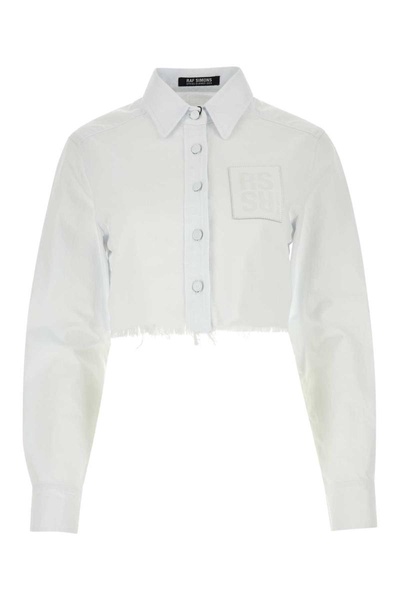 Raf Simons Frayed Hem Cropped Shirt