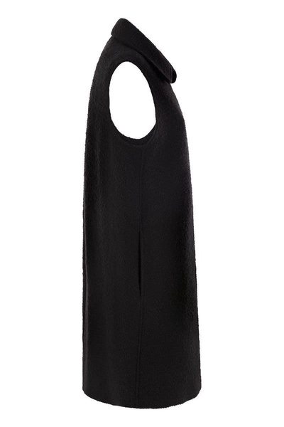 Fay Wool Vest in Black