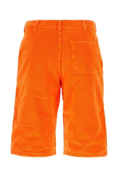 Orange Corduroy Bermuda Shorts